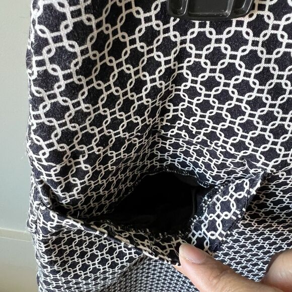 S.C. & CO. Tummy Control Tennis Skort Skirt Women Medium Black White Geometric - Picture 7 of 12